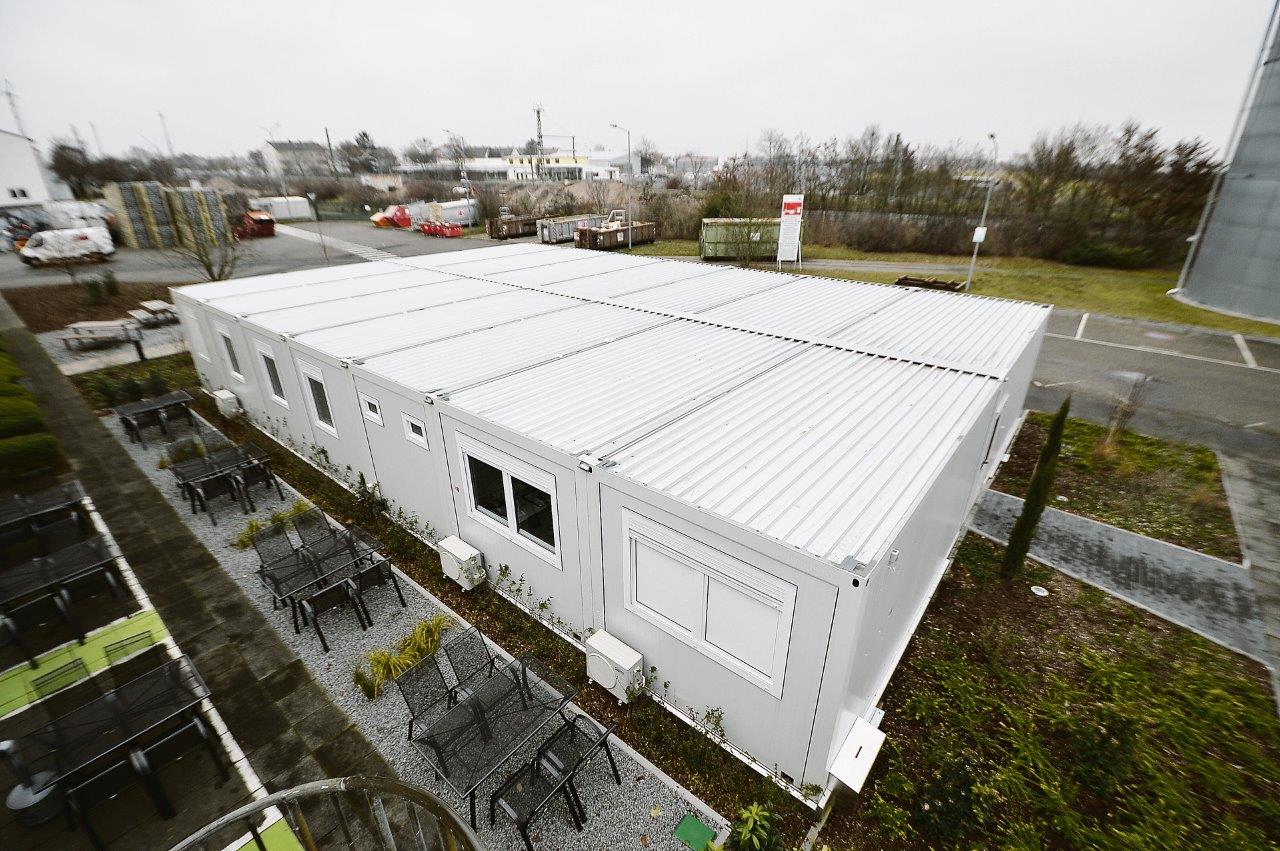 ELA Bürocontainer bei der ArdaghGroup in Rheinland-Pfalz ELA Container - Büroanlage ArdaghGroup Ansicht von oben