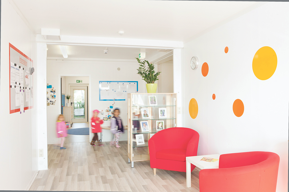 Kindergarten aus Container in Kaarst Flur