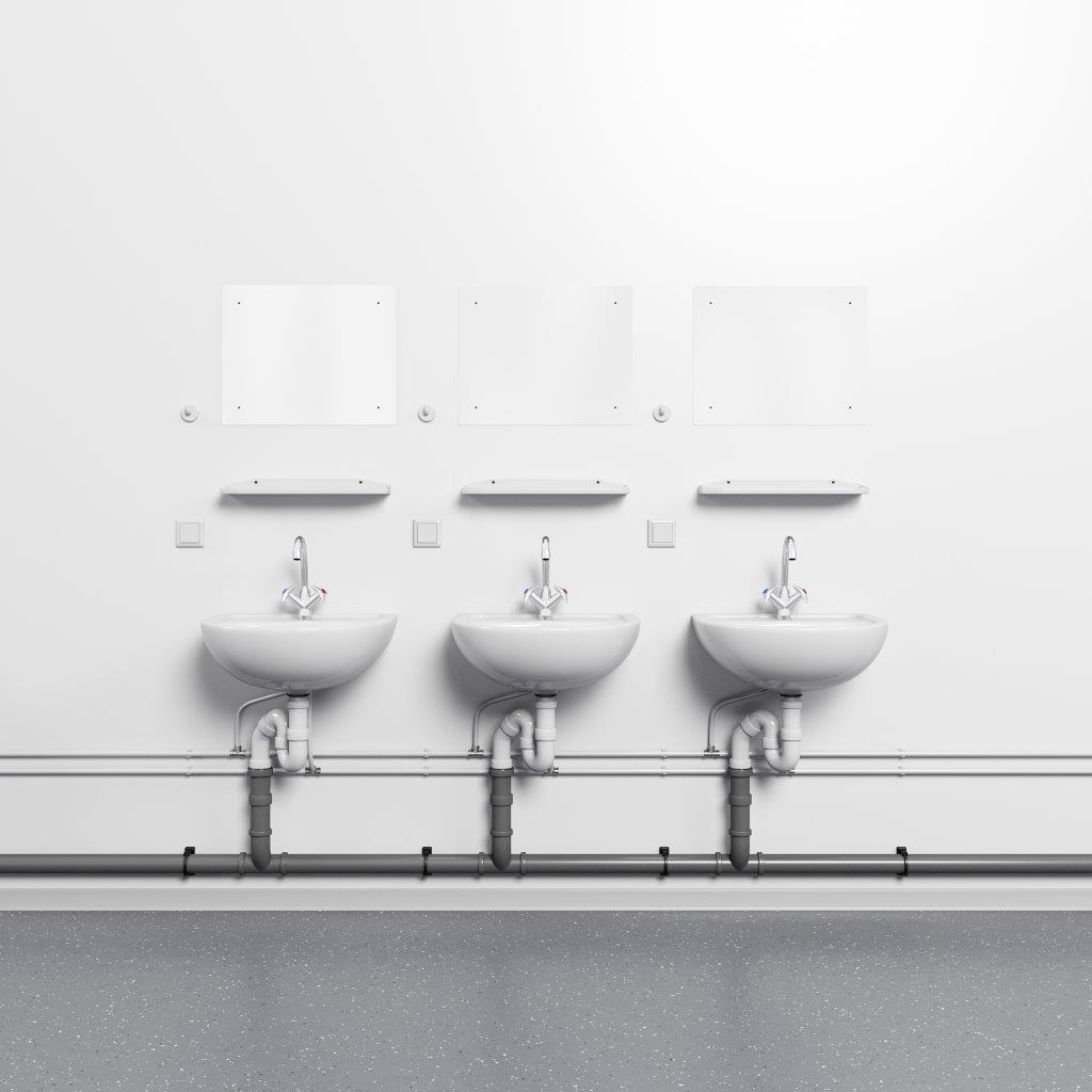 ELA Waschbecken mit Spiegel ELA Container - Waschbecken mit Spiegel