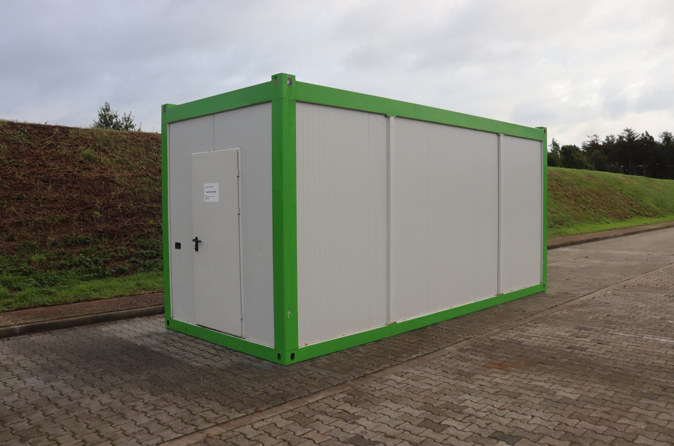 Bürocontainer Aufenthaltscontainer gebraucht kaufen in grau optional mit Mobilar