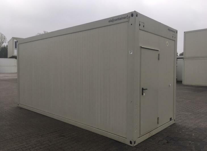 Bürocontainer Aufenthaltscontainer gebraucht kaufen in grau optional mit Mobilar
