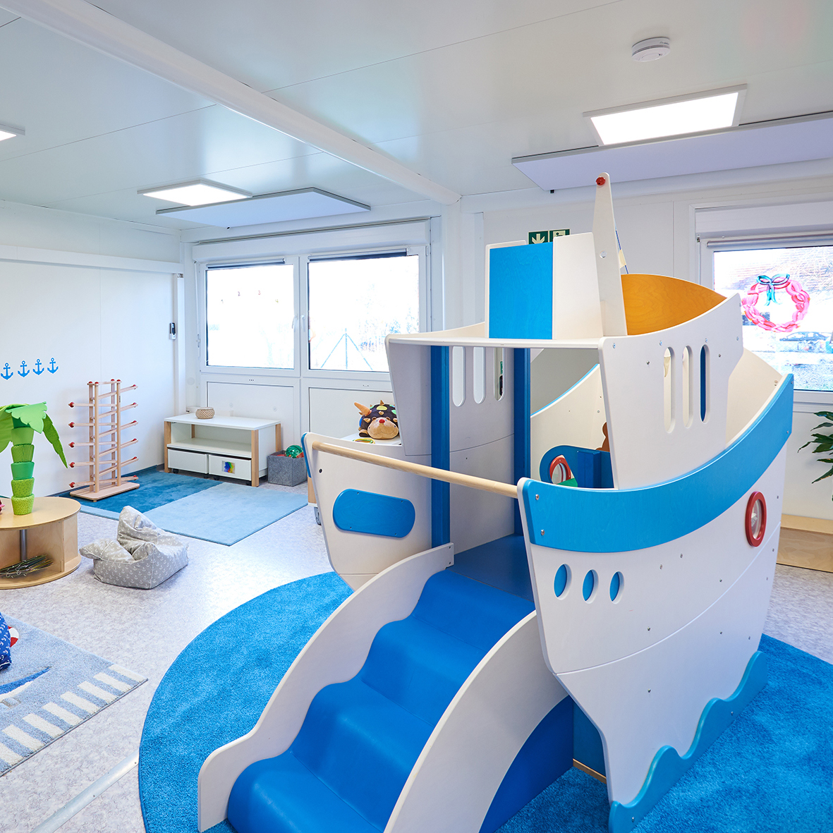 Kindergartencontainer mit viel Platz zum Spielen Kindergartencontainer mit viel Platz zum Spielen