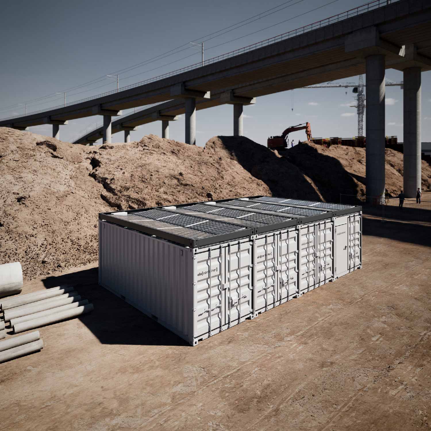 Batteriecontainer von Außen