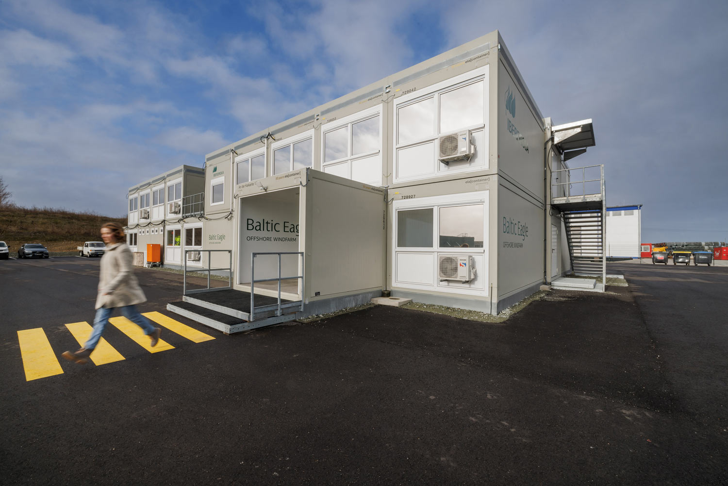 Außenansicht des ELA Koordinationsbüro für den Offshore-Windpark Baltic Eagle