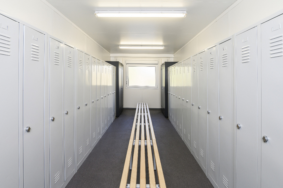 Umkleidecontainer Innenansicht