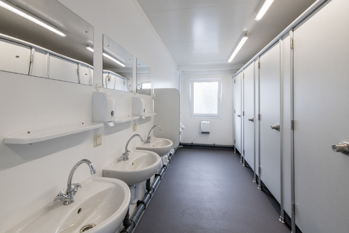 Sanitärcontainer von Innen