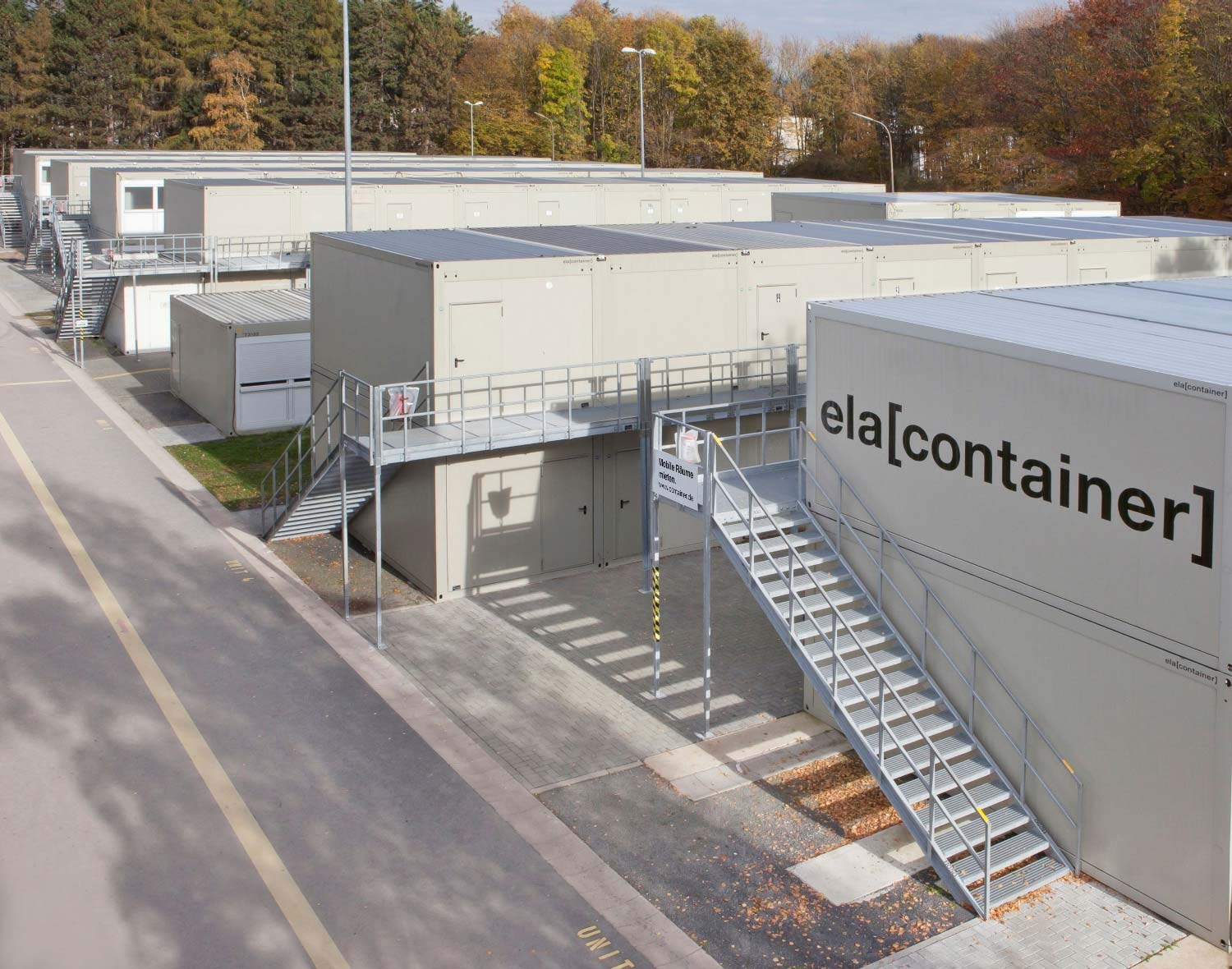 Große Wohncontaineranlage