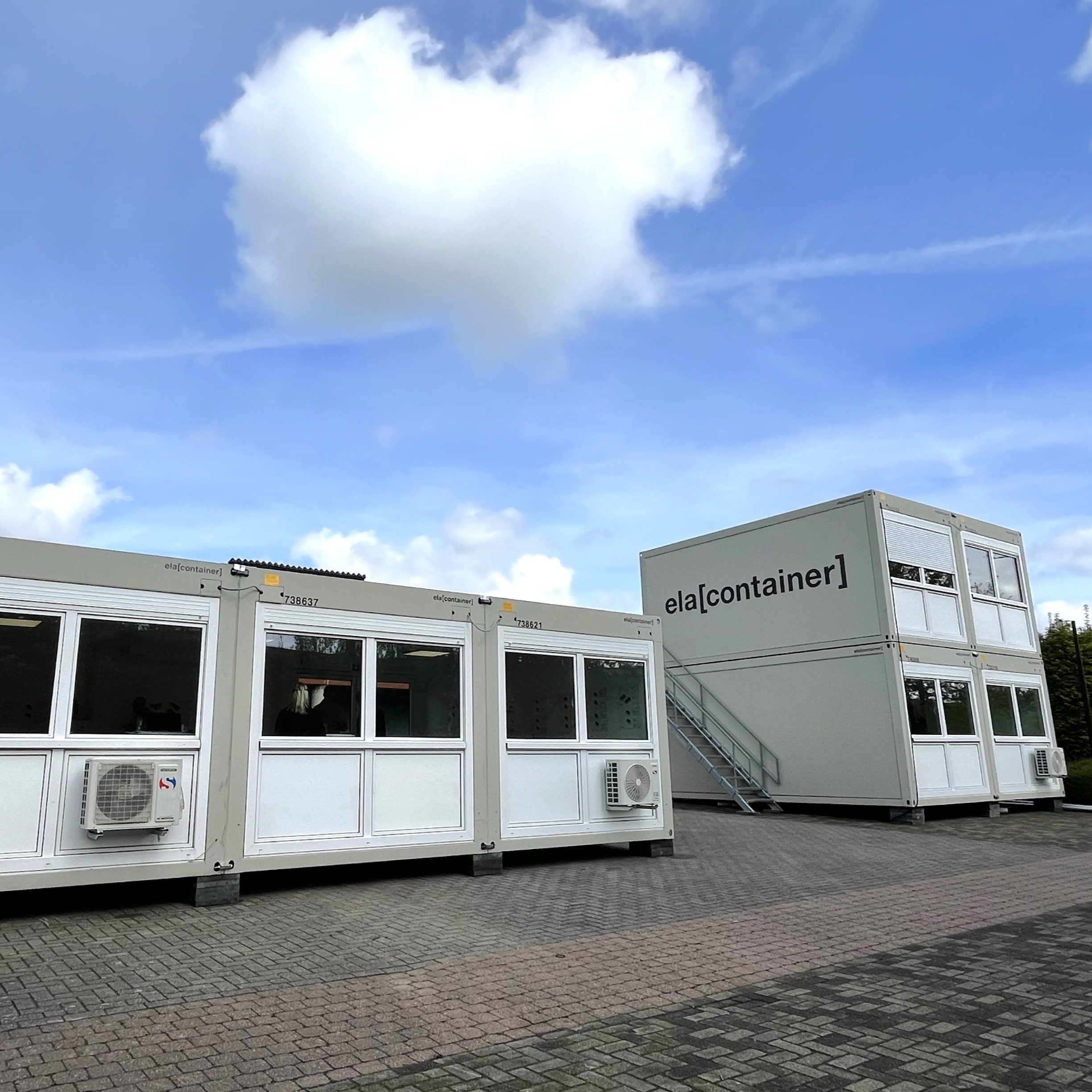ELA Containeranlage als Showroom beim Kundenevent in Belgien