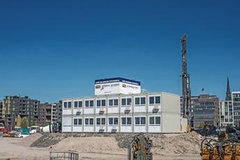 ELA Referenzen ELA Container - Werkstatt- und Lagercontainer Großbaustelle in Hamburg