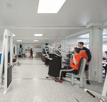 Innenansicht der ELA Fitnessanlage Innenansicht der ELA Fitnessanlage