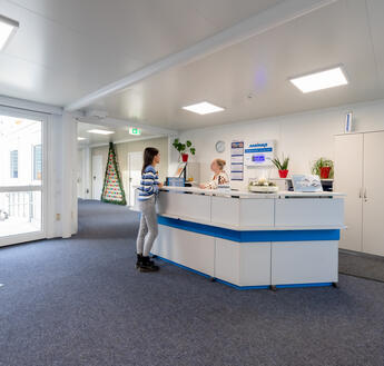 Empfangsbereich der Büroanlage Empfangsbereich der Büroanlage