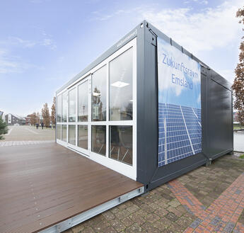 Showroom "Zukunftsraum" aus ELA Containern Showroom "Zukunftsraum" aus ELA Containern