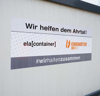 ELA Container und Fehrenkötter mit dem Motto #wirhaltenzusammen