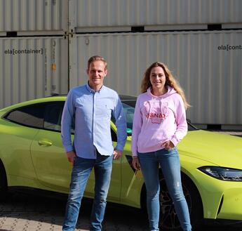 Matthias Malmedie und Sophia Flörsch bei ELA Container Matthias Malmedie und Sophia Flörsch bei ELA Container