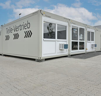 Mobile Verkaufs- und Serviceräume im Autohaus-Container Mobile Verkaufs- und Serviceräume im Autohaus-Container