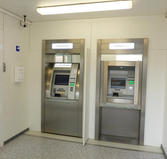 Bankautomaten im ELA Container