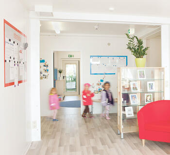 Kindergarten aus Container in Kaarst Flur