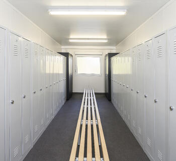 Umkleidecontainer Innenansicht