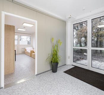 Containerunterkunft von innen