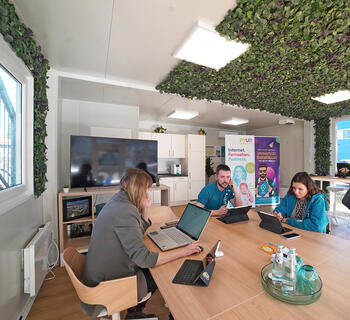 Aufenthaltscontainer Innenansicht