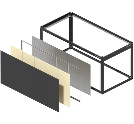Technik Containerwand Explosionsansicht