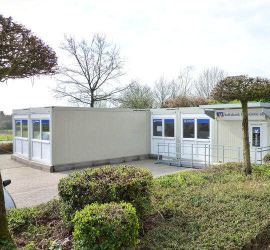 Bankgebäude in Herzlake aus ELA Containern