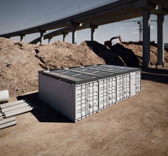 Batteriecontainer von Außen