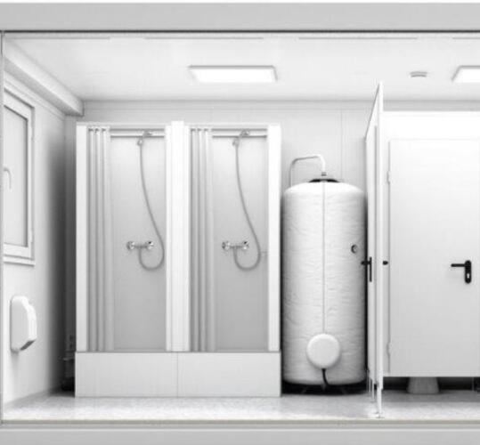Sanitärcontainer mit Duschen und Toiletten