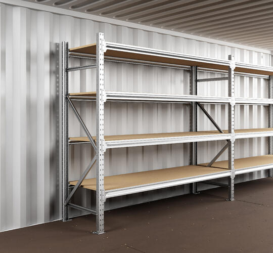 Lagerregal im Container