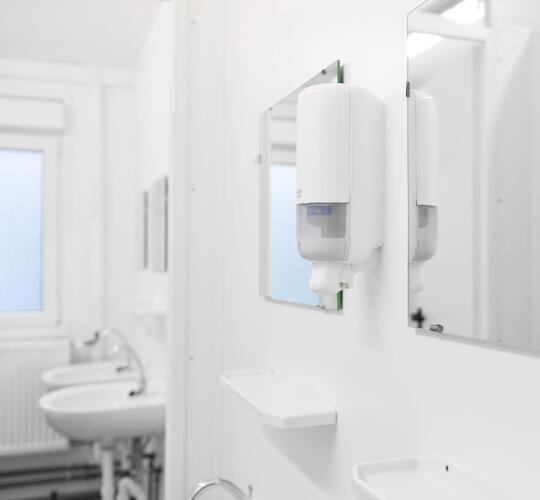 Sanitärcontainer von innen