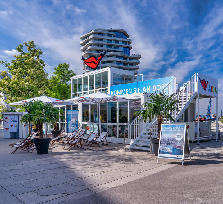 ELA Container - AIDA-Showkabine am Hamburger Hafen
