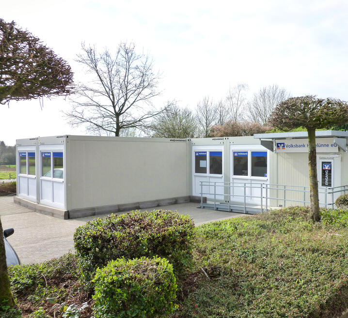 Bankgebäude in Herzlake aus ELA Containern