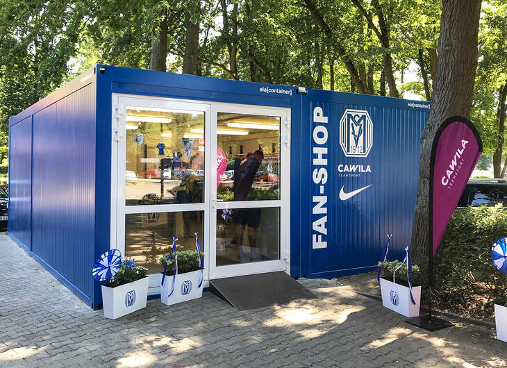 ELA Container - Sonderlackierung in Vereinsfarbem