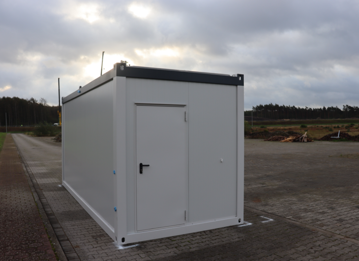 Bürocontainer Aufenthaltscontainer gebraucht kaufen in grau optional mit Mobilar