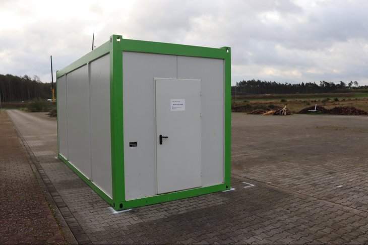 Bürocontainer Aufenthaltscontainer gebraucht kaufen in grau optional mit Mobilar