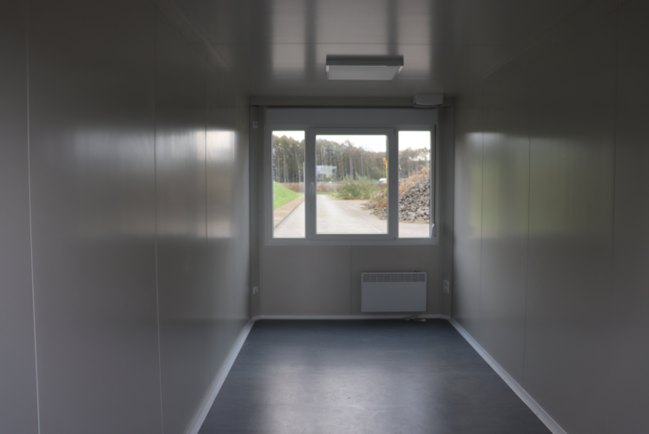 Bürocontainer Aufenthaltscontainer gebraucht kaufen in grau optional mit Mobilar