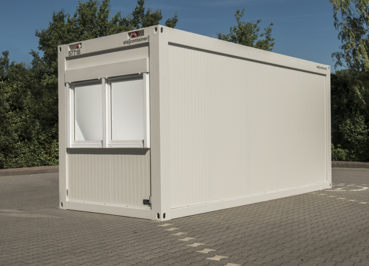 Bürocontainer Aufenthaltscontainer gebraucht kaufen in grau optional mit Mobilar