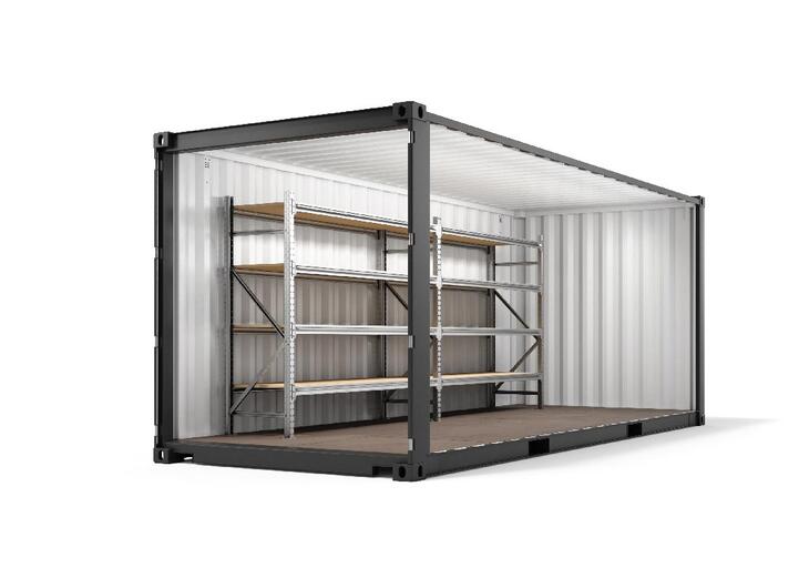 ELA Lagercontainer mit Schwerlastregal