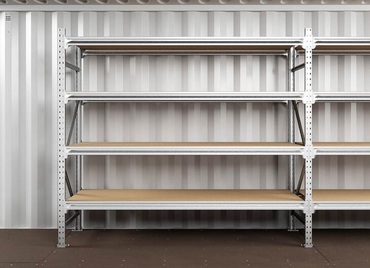 Schwerlastregal im Lagercontainer