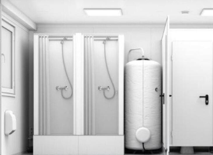Sanitärcontainer mit Duschen und Toiletten