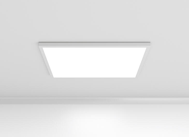 LED Panel im Sanitärcontainer an der Decke