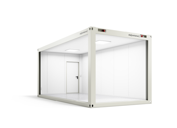 Bürocontainer als Rendering
