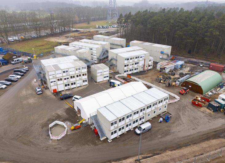 Containeranlage Luftaufnahmen