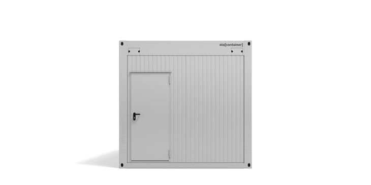ELA Sanitärcontainer - Ansicht Stirnseite mit Tür Sanitärcontainer Ansicht Stirnseite mit Tür