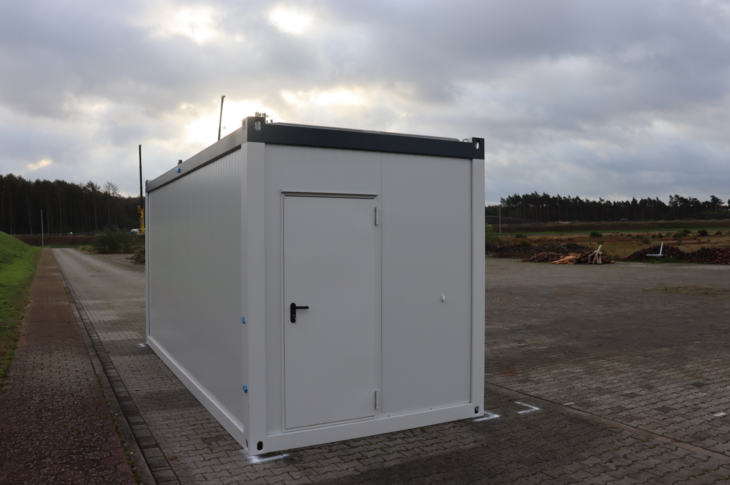 Bürocontainer Aufenthaltscontainer gebraucht kaufen in grau optional mit Mobilar