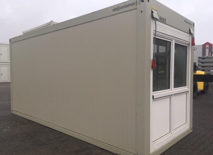 Bürocontainer Aufenthaltscontainer gebraucht kaufen in grau optional mit Mobilar