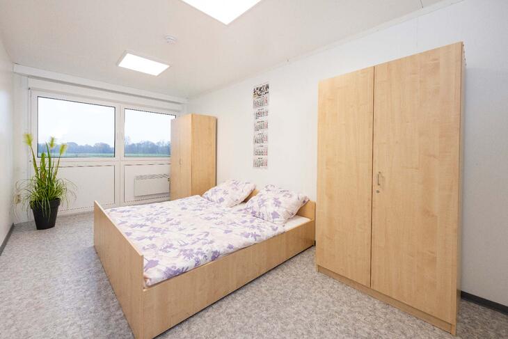 Mittelgroße Wohncontaineranlage von Innen