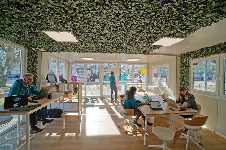 Aufenthaltscontainer von Innen