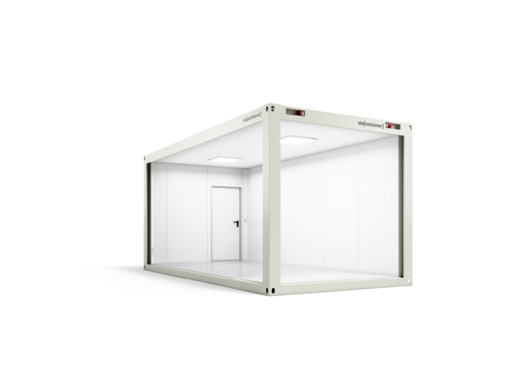 Bürocontainer als Rendering
