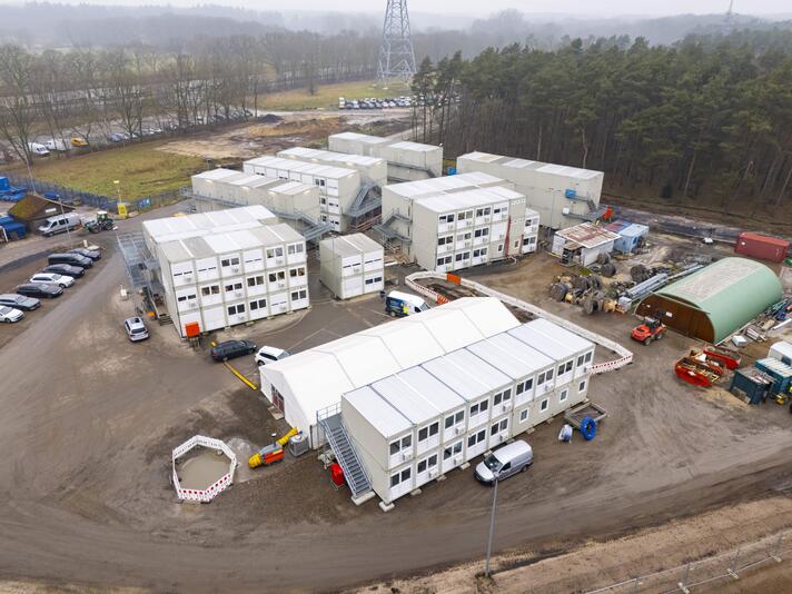 Containeranlage Luftaufnahmen